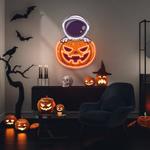 astronaut pumpkin artwork led neon sign light 0