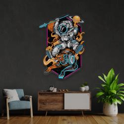 astronaut riding outer space tiger artwork led neon sign light 3