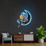 astronaut sitting on the moon artwork led neon sign light 0