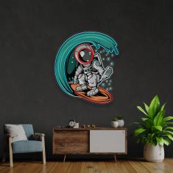 astronaut surfing artwork led neon sign light 3