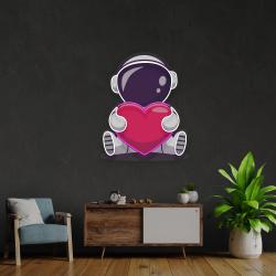 astronaut with heart artwork led neon sign light 4