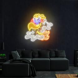aztec god ehecatl head cartoon artwork led neon sign light 1