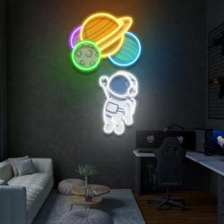 ballons astronaut 2 art work led neon sign light 2