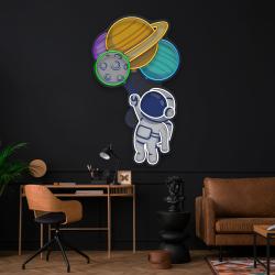 ballons astronaut 2 art work led neon sign light 4