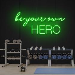 be your own hero led neon sign light 1