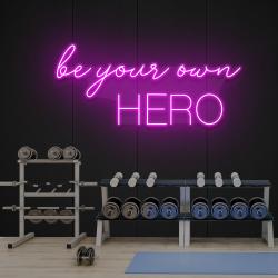 be your own hero led neon sign light 4