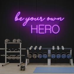 be your own hero led neon sign light 5