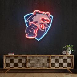bear gamer artwork led neon sign light 1