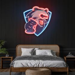 bear gamer artwork led neon sign light 2