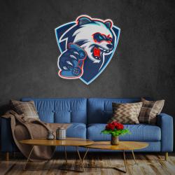 bear gamer artwork led neon sign light 3
