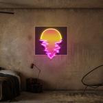 beautiful sunset beach retro style artwork led neon sign light 0