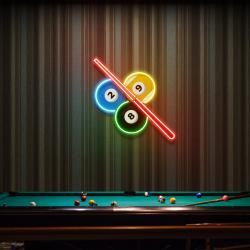 best billiards room ideas artwork led neon sign light 2