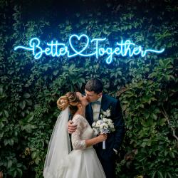 better together 3 wedding led neon sign light 2
