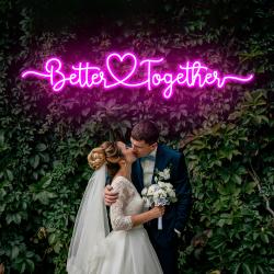 better together 3 wedding led neon sign light 4