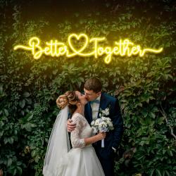 better together 3 wedding led neon sign light 6