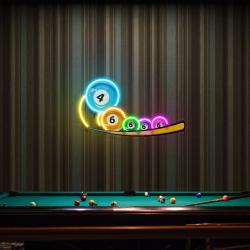 billiard pool snooker decor artwork led neon sign light 1