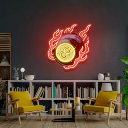 billiard pool wall decor poolroom sport art decor home interior artwork led neon sign light 2