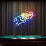billiards art for home billiard balls modern art decor artwork led neon sign light 0