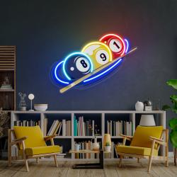 billiards art for home billiard balls modern art decor artwork led neon sign light 1