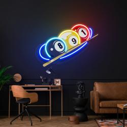 billiards art for home billiard balls modern art decor artwork led neon sign light 2