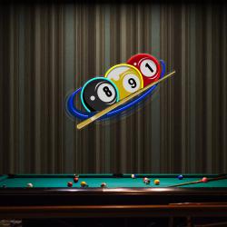 billiards art for home billiard balls modern art decor artwork led neon sign light 3