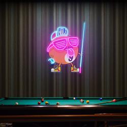 billiards room decor gift for pool player artwork led neon sign light 2