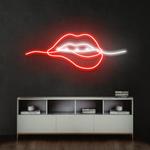 biting lipsred led neon sign light 0