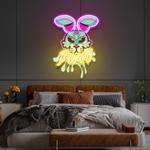 bunny gangsta artwork led neon sign light 0