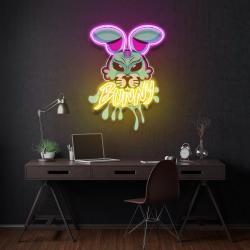 bunny gangsta artwork led neon sign light 1