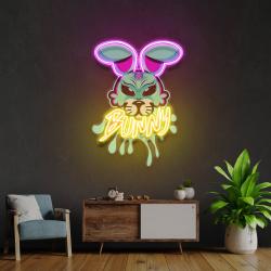 bunny gangsta artwork led neon sign light 2