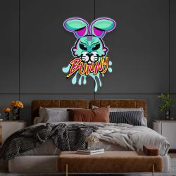bunny gangsta artwork led neon sign light 3