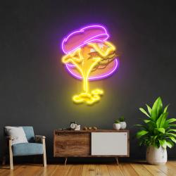 burger neon acrylic artwork led neon sign light 1