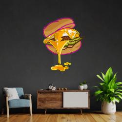 burger neon acrylic artwork led neon sign light 2