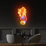cartoon of the tiki mask artwork led neon sign light 0