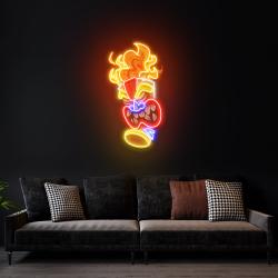 cartoon of the tiki mask artwork led neon sign light 1