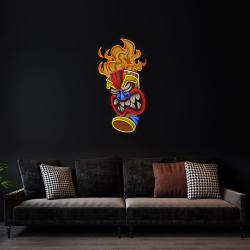 cartoon of the tiki mask artwork led neon sign light 3