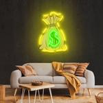 cash bag artwork led neon sign light 0