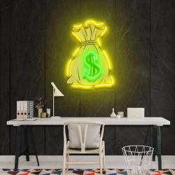 cash bag artwork led neon sign light 1