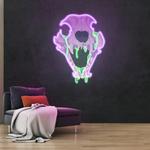 cat skull art work led neon sign light 0