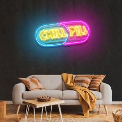 chill pill artwork led neon sign light 1