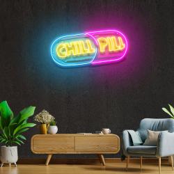 chill pill artwork led neon sign light 2