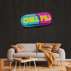 chill pill artwork led neon sign light 3
