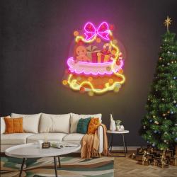 christmas gift basket led neon sign light 1