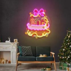 christmas gift basket led neon sign light 2