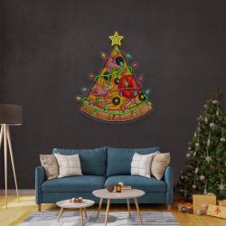 christmas pizza tree led neon sign light 3
