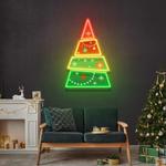 christmas tree pyramid led neon sign light 0