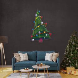 colorful christmas tree art work led neon sign light 3