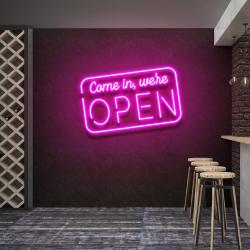 come in were open 2 led neon sign light 1