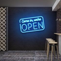 come in were open 2 led neon sign light 3