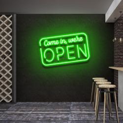 come in were open 2 led neon sign light 5